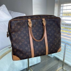 Authentic Louis Vuitton Monogram Porte-Documents Voyage Briefcase